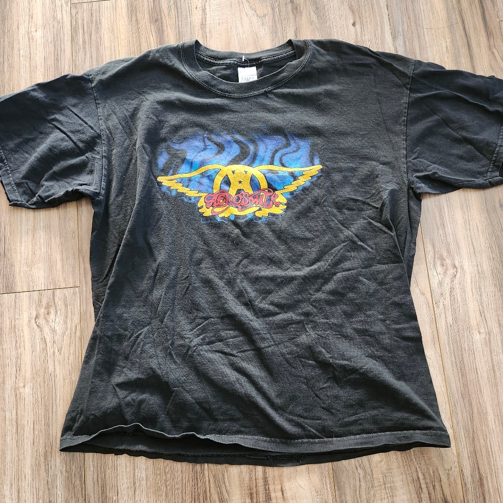 Vintage Aerosmith Kid Rock Concert T-Shirt Rock Band Tee Red Hot Chili Peppers